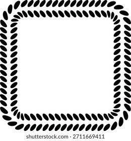 Geometric Decorative Frames Set – Round and Square Vector Borders, Floral Leaf Frame Collection