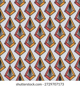 Geometrische dekorative Drachen Form Illustration Nahtloses Muster Art Design