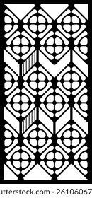 Geometric Decorative Laser Cut Panel Design - EPS Vector
Abstract geometric pattern in black and white, ideal for laser cutting, CNC, screen panel dividers, wall art, and decorative applications. This