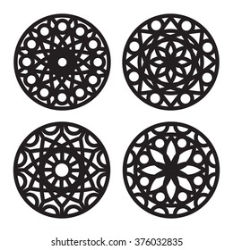 Geometric decorative mandala designs.