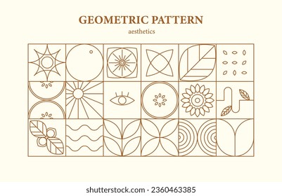 Geometric decorative modern minimalist pattern 