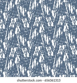 Geometric decorative pattern in blue and white. Abstract vector.