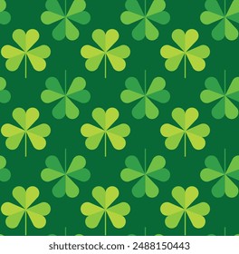 Geometric decorative pattern with clover leaves. Abstract bauhaus background in flat style