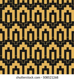 Geometric decorative pattern.Abstract golden line texture.Art Deco