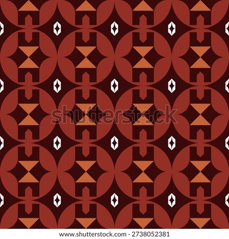 Geometric Decorative Repetitive Tileable Graphic Maroon Pattern Background Wallpaper