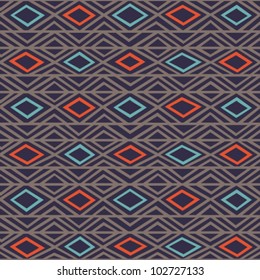 Geometric decorative seamless background. Abstract ethnic pattern.