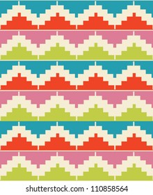 Geometric decorative seamless background. Colorful abstract ethnic pattern.