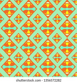 Geometric decorative seamless pattern. The ornament can be used for the manufacture of fabrics, wrapping paper, as an element in design and more.