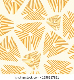 Geometric decorative seamless pattern. The ornament can be used for the manufacture of fabrics, wrapping paper, as an element in design and more.