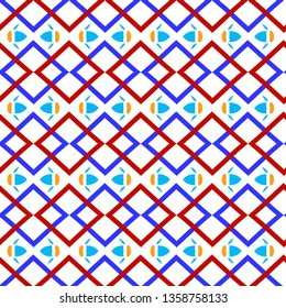 Geometric decorative seamless pattern. The ornament can be used for the manufacture of fabrics, wrapping paper, as an element in design and more.