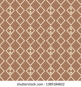 Geometric decorative seamless pattern. The ornament can be used for the manufacture of fabrics, wrapping paper, as an element in design and more.