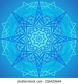 geometric decorative stylized snowflake