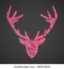Geometric deer head