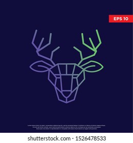 geometric deer logo. simple and modern icon, template design