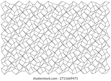 Geometric deformed grid with strong wave lines creates a dynamic abstract pattern ideal for backgrounds, design projects, and modern art concepts vector illustration