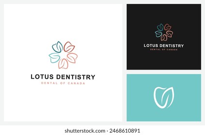 Geometric Dental Logo Design. Tooth Icon Design Vector Illustration