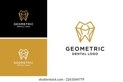 geometric dental logo with letter H abstract vector template
