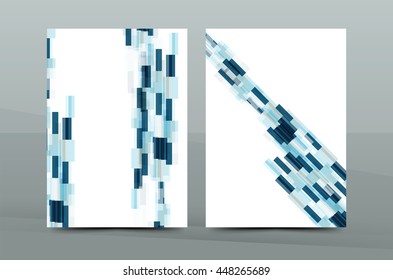 Diseño geométrico Planta de impresión de portada de tamaño A4 - folleto de presentación anual planilla de diseño vectorial, presentación de folletos fondo abstracto
