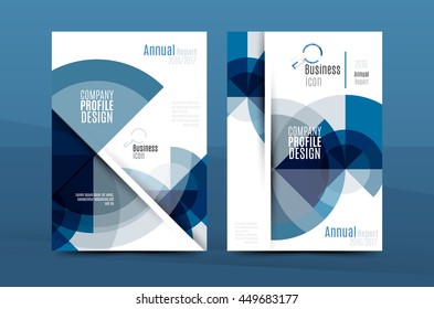 Diseño geométrico Planta de impresión de portada de tamaño A4 - folleto de presentación anual planilla de diseño vectorial, presentación de folletos fondo abstracto