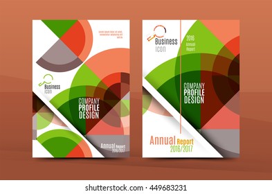 Diseño geométrico Planta de impresión de portada de tamaño A4 - planilla de diseño del folleto del informe anual del folleto vector, presentación del folleto fondo abstracto
