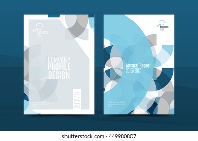 Geometric design A4 size cover print template - annual report brochure flyer design template vector, leaflet presentation abstract background