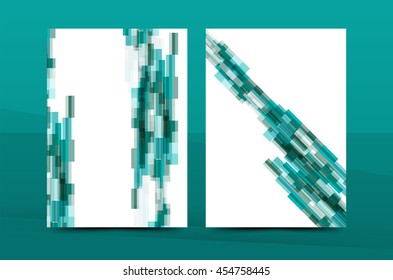 Geometric design A4 size cover print template - annual report brochure flyer design template vector, leaflet presentation abstract background