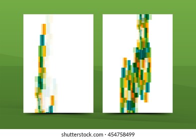Geometric design A4 size cover print template - annual report brochure flyer design template vector, leaflet presentation abstract background