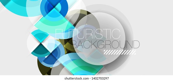Fondo abstracto de diseño geométrico - círculos, plantilla de negocio moderna