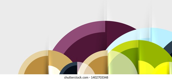 Geometric design abstract background - circles, vector