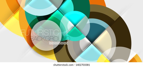 Abstrakter geometrischer Hintergrund - Kreise, Vektorgrafik