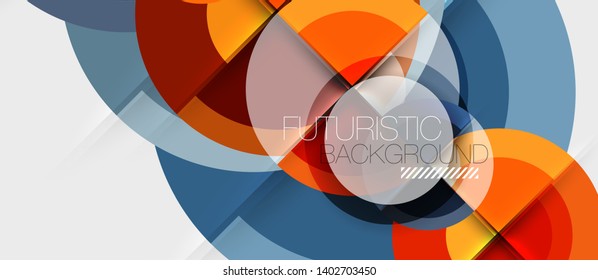 Fondo abstracto de diseño geométrico - círculos, vector