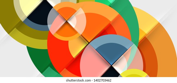 Fondo abstracto de diseño geométrico - círculos, plantilla de negocio moderna