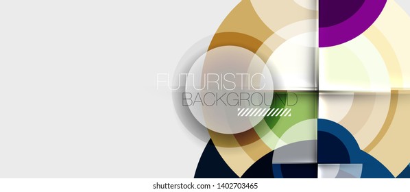 Geometric design abstract background - circles, modern business template
