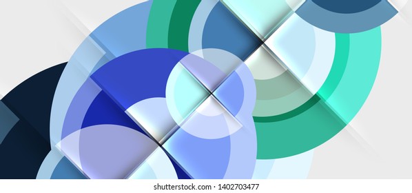 Geometric design abstract background - circles, modern business template