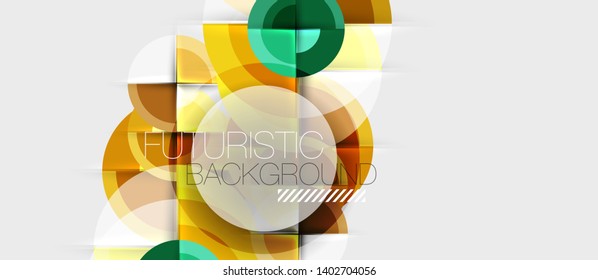 Geometric design abstract background - circles, modern business template