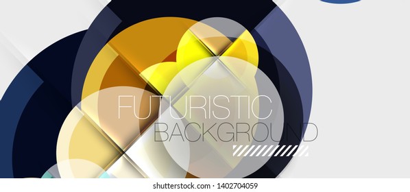 Geometric design abstract background - circles, modern business template