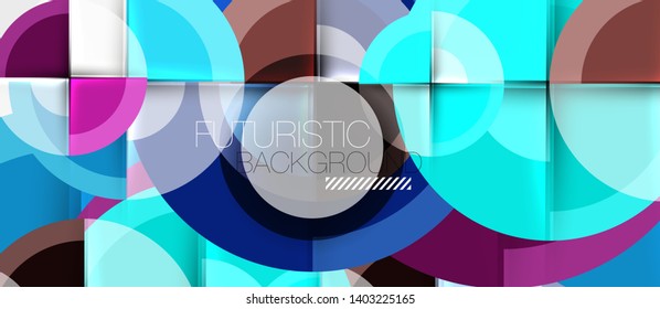 Projeto geométrico fundo abstrato - círculos, modelo de negócios moderno