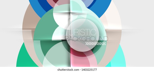 Abstrakter Hintergrund Geometrisches Design - Kreise, moderne Geschäftsvorlage