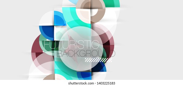 Geometric design abstract background - circles, modern business template