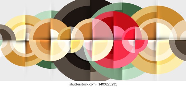Geometric design abstract background - circles, vector