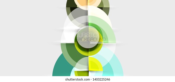 Fondo abstracto de diseño geométrico - círculos, plantilla de negocio moderna