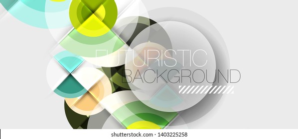 Geometric design abstract background - circles, modern business template