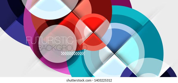 Geometric design abstract background - circles, modern business template