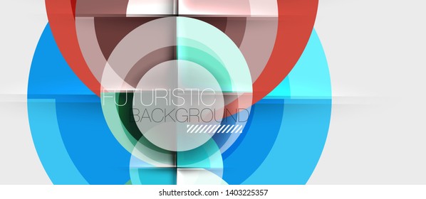 Geometric design abstract background - circles, modern business template