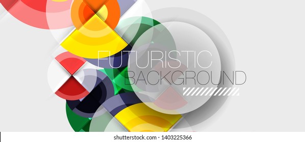 Abstrakter geometrischer Hintergrund - Kreise, Vektorgrafik