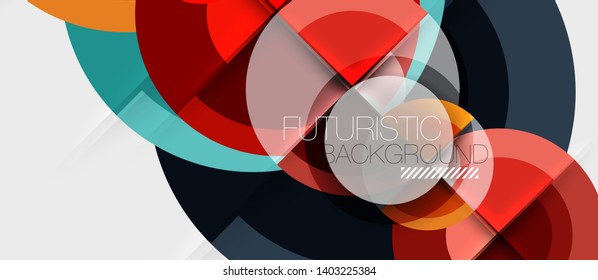 Geometric design abstract background - circles, modern business template