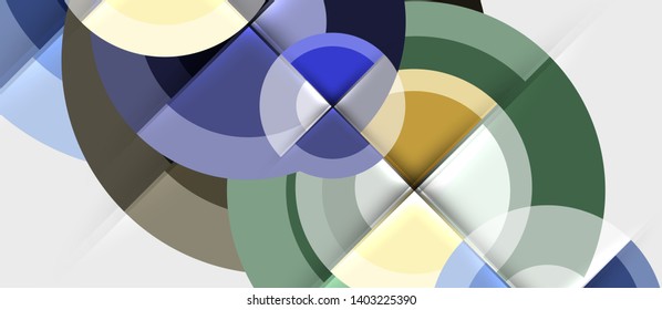 Geometric design abstract background - circles, modern business template
