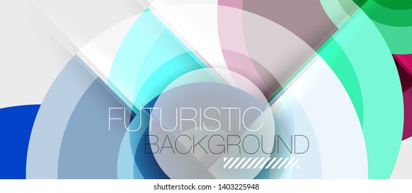 Geometric design abstract background - circles, modern business template