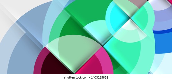 Geometric design abstract background - circles, modern business template