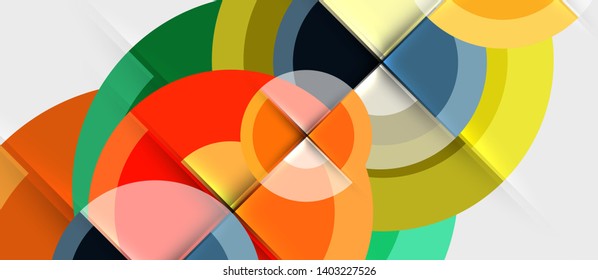 Fondo abstracto de diseño geométrico - círculos, plantilla de negocio moderna